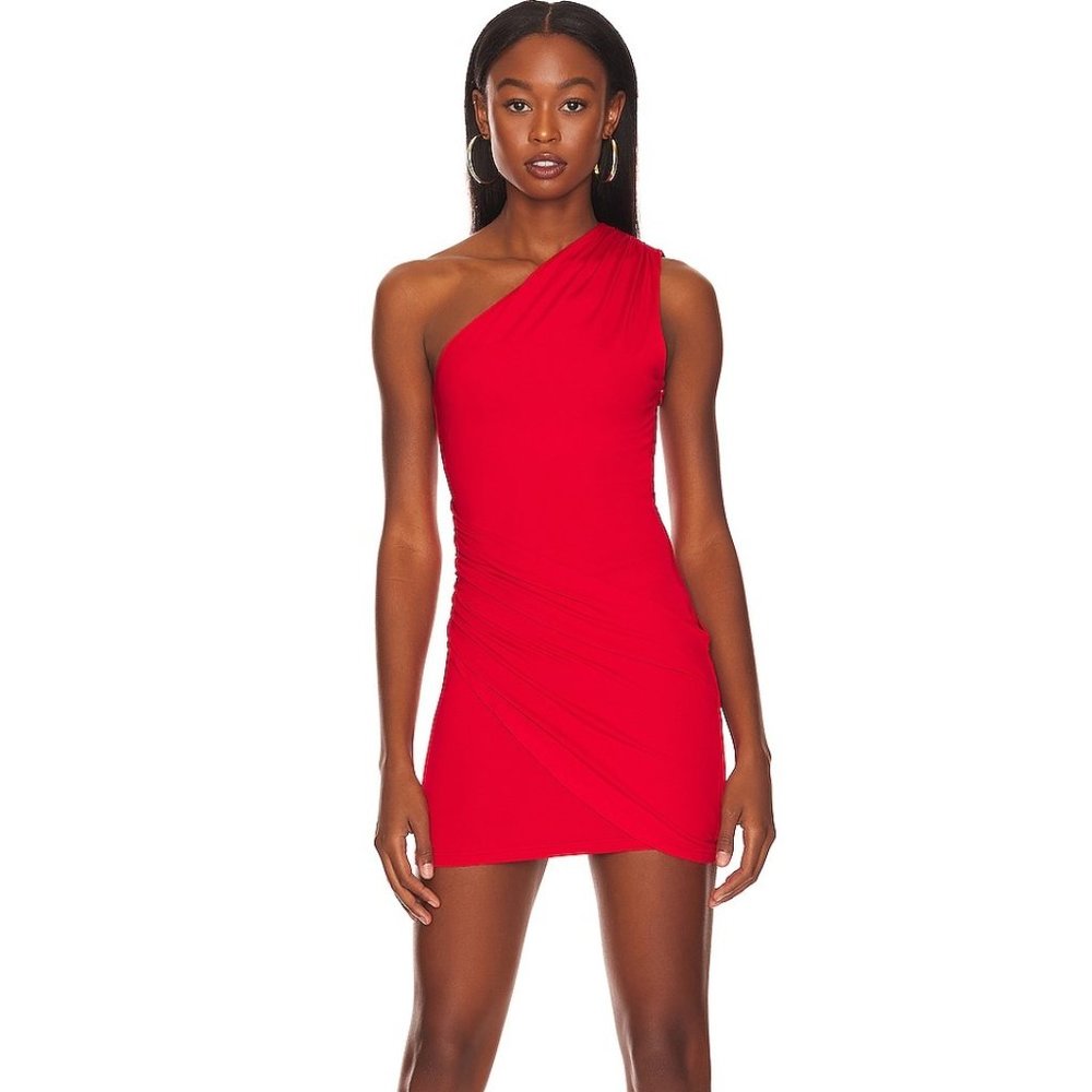 NWT, superdown, Red Shani Ruched Mini Dress, XS